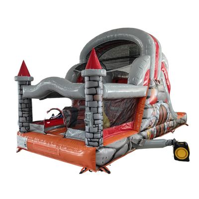 Cursa cu obstacole si tobogan Knight Castle, +3 ani, 700x300x370 cm