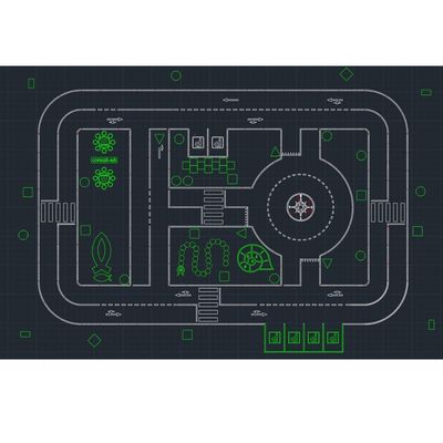 Figurina 2D Circuit Educatie Rutiera pentru locuri de joaca
