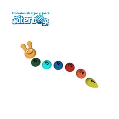 Figurina 3D Caterpillar pentru locuri de joaca, 25x60x500 cm