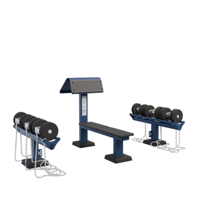 Dumbbell set with support and bench Heavy