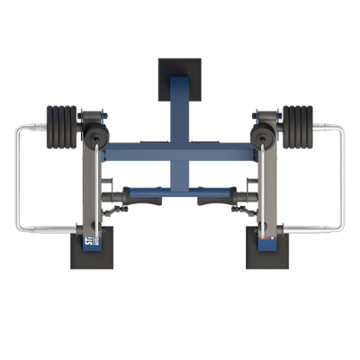 Aparat de fitness pentru flexii si extensii picioare pentru exterior, 132x207x185 cm, otel inoxidabil