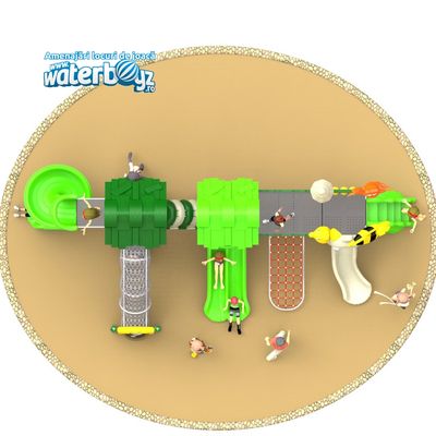 Complex de joaca pentru copii de metal Padurea Fermecata 27, exterior, 3-12 ani, 995 cm x 390 cm x 440 cm