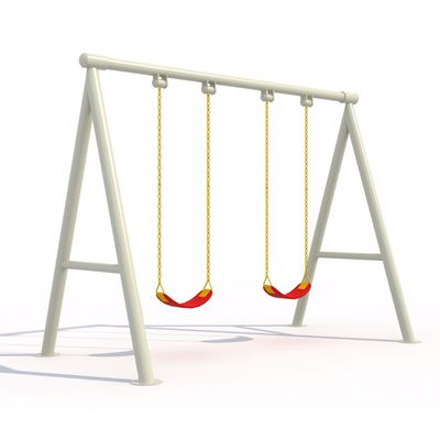 Metal swing for children model 12 beige