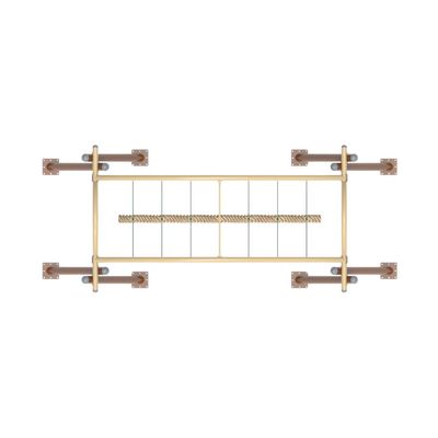 Leagan din metal pentru copii cu 6 locuri Balance Bridge, exterior, +5 ani, 735x307x361 cm