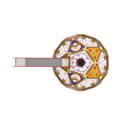 Loc de joaca pentru copii din lemn Arhimede 1, exterior, 5-16 ani, 360x610x290 cm