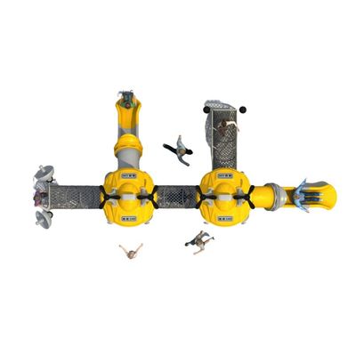 Complex de joaca pentru copii de metal Auto World 8, exterior, 3-15 ani, 910x350x420 cm