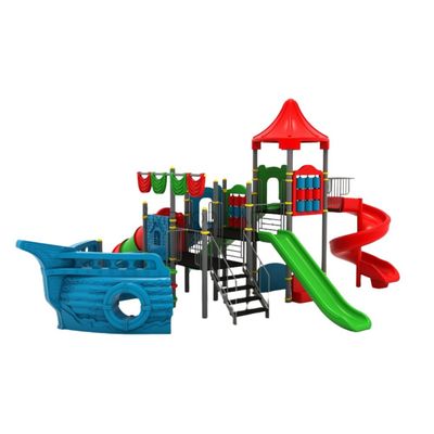 Complex de joaca pentru copii de metal Boat model 6, exterior, 3+ ani, 930x755x460 cm