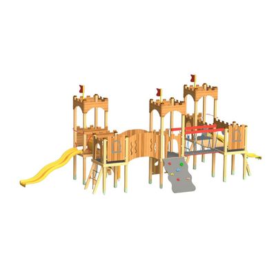 Loc de joaca pentru copii din lemn Brown Castle, exterior, 3-12 ani cm
