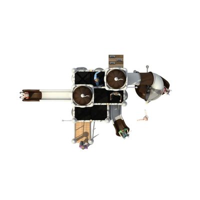 Complex de joaca pentru copii de metal Caesar Castle 1, exterior, 3-15 ani, 770x470x650 cm