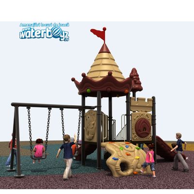 Complex de joaca pentru copii de metal Castle 7, exterior, 3-12 ani