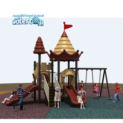Complex de joaca pentru copii de metal Castle 7, exterior, 3-12 ani
