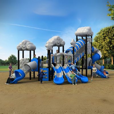 Complex de joaca pentru copii de metal Cloud 1, exterior, 3-12 ani, 1100x590x500 cm
