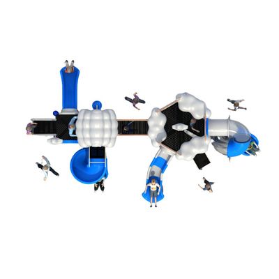 Complex de joaca pentru copii de metal Cloud 3, exterior, 3-15 ani, 960x720x430 cm