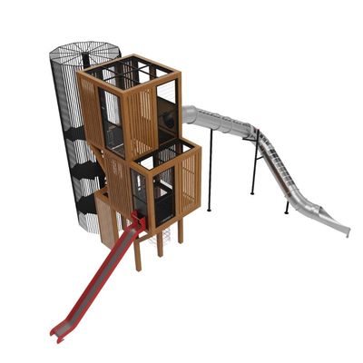 Loc de joaca pentru copii din lemn Cubix 1, exterior, 12-16 ani, 1490x1190x930 cm