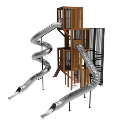 Loc de joaca pentru copii din lemn Cubix 2, exterior, 12-16 ani, 1500x1510x1220 cm