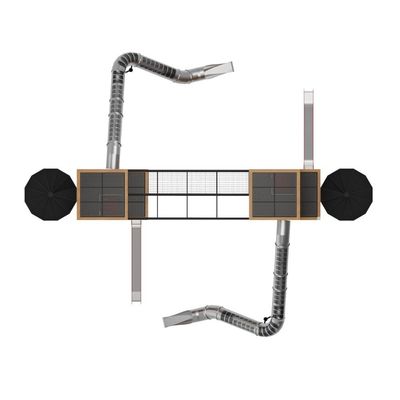 Loc de joaca pentru copii din lemn Cubix 3, exterior, 12-16 ani, 1670x2040x920 cm