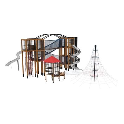 Loc de joaca pentru copii din lemn Cubix 4, exterior, 12-16 ani, 3820x1980x1030 cm