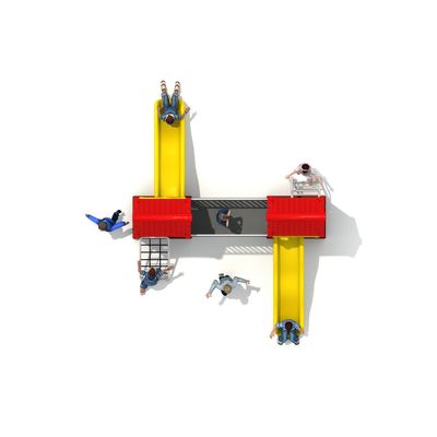 Complex de joaca pentru copii de metal Economy 1, exterior, 3-12 ani, 370x460x310 cm
