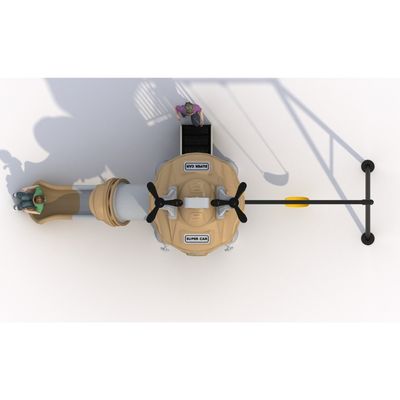 Complex de joaca pentru copii de metal Fighter, exterior, 3-12 ani, 600x180x380 cm