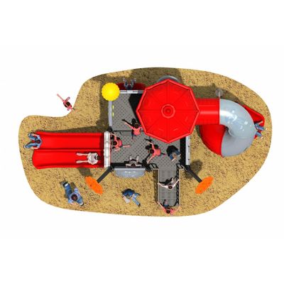 Complex de joaca pentru copii de metal Fire Control 13, exterior, 3-12 ani, 690x390x480 cm