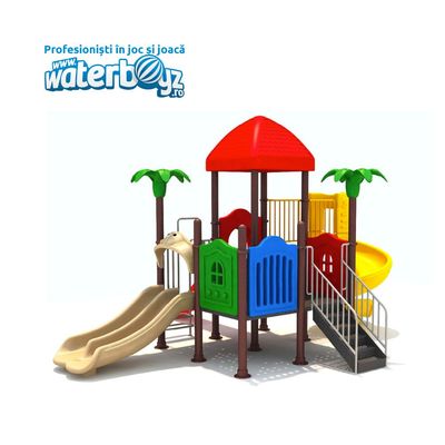 Complex de joaca pentru copii de metal Fun Land 11, exterior, 3-12 ani, 600x520x350 cm