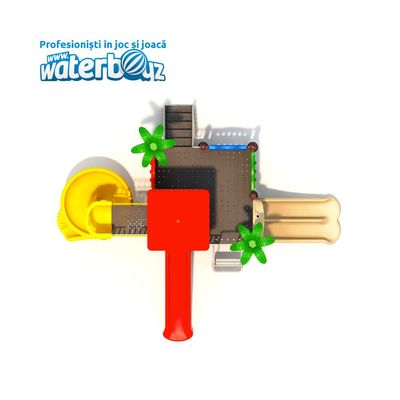 Complex de joaca pentru copii de metal Fun Land 11, exterior, 3-12 ani, 600x520x350 cm