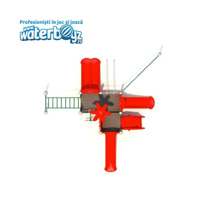 Complex de joaca pentru copii de metal Fun Land 6, exterior, 3-12 ani, 620x580x320 cm