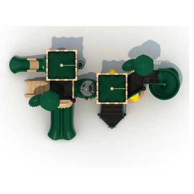 Complex de joaca pentru copii de metal Green Castle, exterior, 3-15 ani, 800x400x400 cm