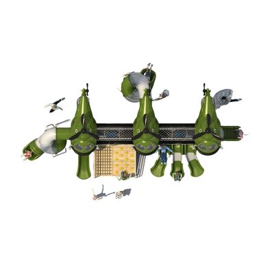 Complex de joaca pentru copii de metal Helicopter 10, exterior, 3-15 ani, 1120x570x470 cm