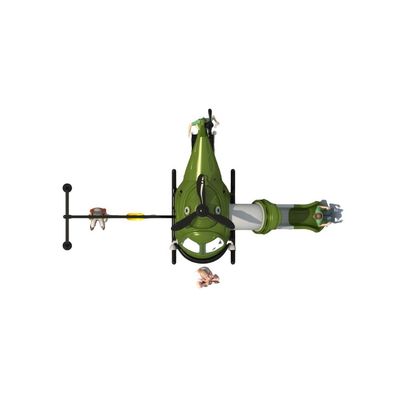 Complex de joaca pentru copii de metal Helicopter 7, exterior, 3-15 ani, 640x380x270 cm