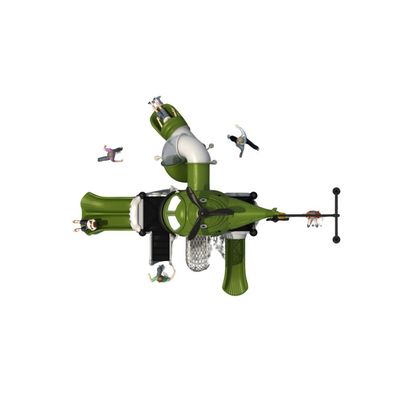 Complex de joaca pentru copii de metal Helicopter 8, exterior, 3-15 ani, 750x560x420 cm