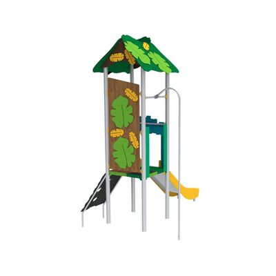 Loc de joaca pentru copii din lemn Jungle, exterior, 274x203x345 cm