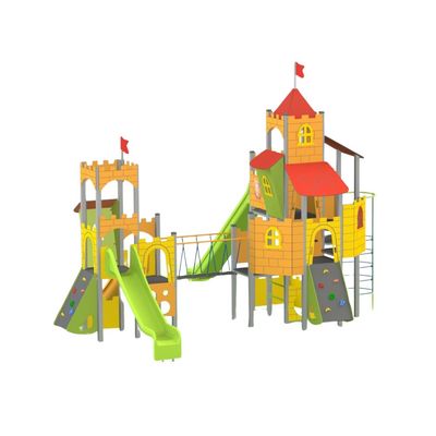 Loc de joaca pentru copii din lemn King, exterior, 3-12 ani