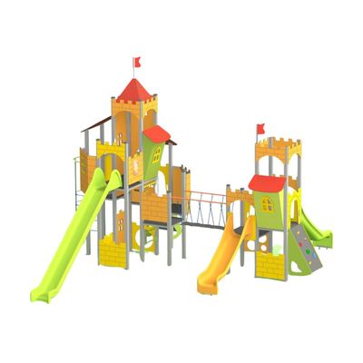 Loc de joaca pentru copii din lemn King, exterior, 3-12 ani