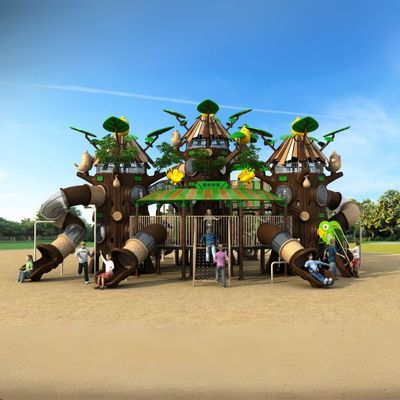 Complex de joaca pentru copii de metal Secret Forest 7, exterior, 3-15 ani, 1400x1320x750 cm