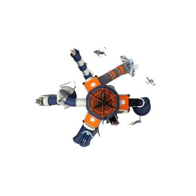 Complex de joaca pentru copii de metal Space Base 3, exterior, 3-15 ani, 900x760x680 cm