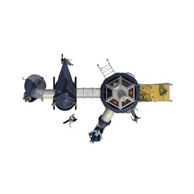 Complex de joaca pentru copii de metal Space Base 5, exterior, 3-15 ani, 980x550x320 cm