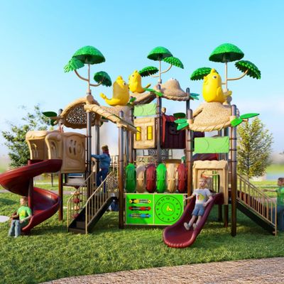 Complex de joaca pentru copii de metal Tree House 1, exterior, 3-15 ani, 860x790x600 cm