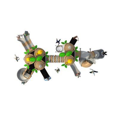 Complex de joaca pentru copii de metal Tree House 3, exterior, 3-15 ani, 990x570x550 cm