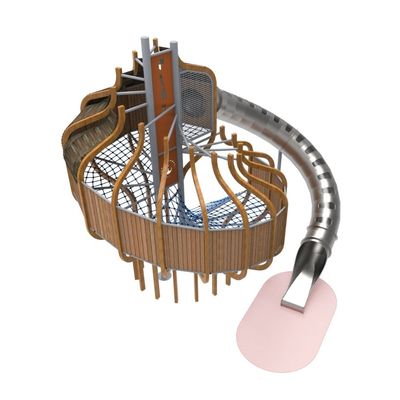 Loc de joaca pentru copii din lemn Turitella, exterior, 12-16 ani, 551x724x652 cm
