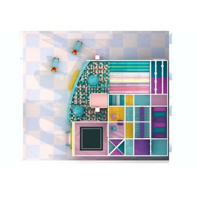 Loc de joaca modular de interior pentru copii Tiny Explorers, 3-12 ani