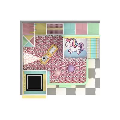 Loc de joaca modular de interior pentru copii Unicorn, 3-12 ani