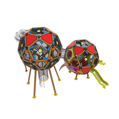 Loc de joaca pentru copii din lemn Arhimede 10, exterior, 5-16 ani, 970x900x580 cm
