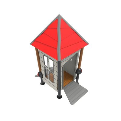 Loc de joaca pentru copii din lemn Crooked House 1, exterior, 0-2 ani, 90x60x120 cm