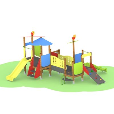 Loc de joaca pentru copii Happy Nature 16, exterior, 2-6 ani, 515x486x254 cm