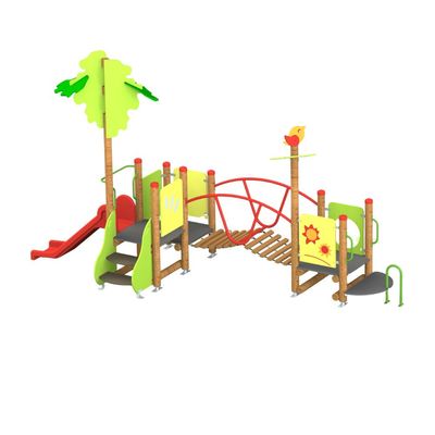 Loc de joaca pentru copii Happy Nature 17, exterior, 1-6 ani, 489x191x295 cm