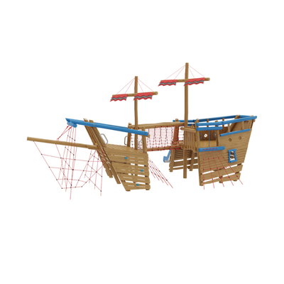 Loc de joaca pentru copii din lemn Naturel 5, exterior, 640x960x49 cm