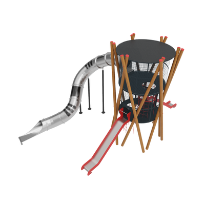 Loc de joaca pentru copii din lemn Royal Tower 3, exterior, 5-16 ani, 680x1090x630 cm