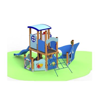 Loc de joaca din lemn pentru copii, Sea Life, exterior, 2-6 ani, 470x373x233 cm