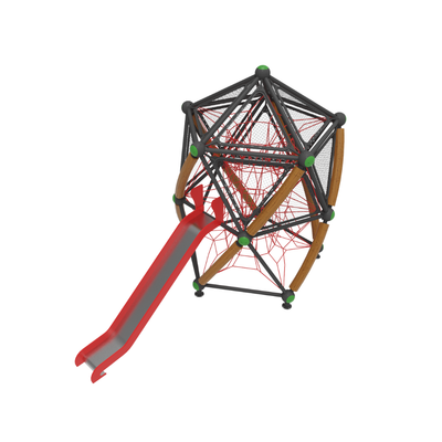 Complex de joaca pentru copii de metal Twist Tower 1, exterior, 3-12 ani, 650x370x490 cm